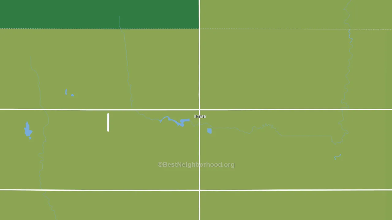 Hunter, ND block-group voter-turnout map