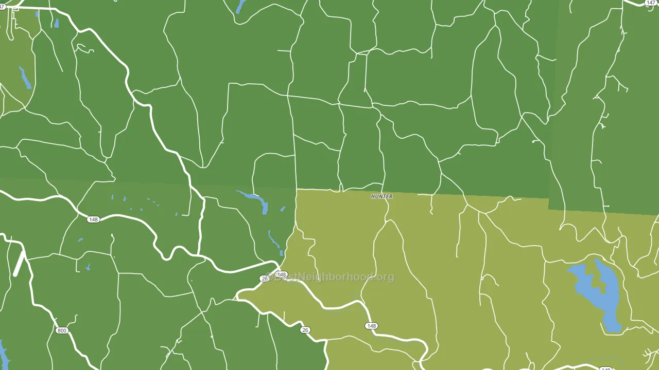 Hunter, OH block-group voter-turnout map