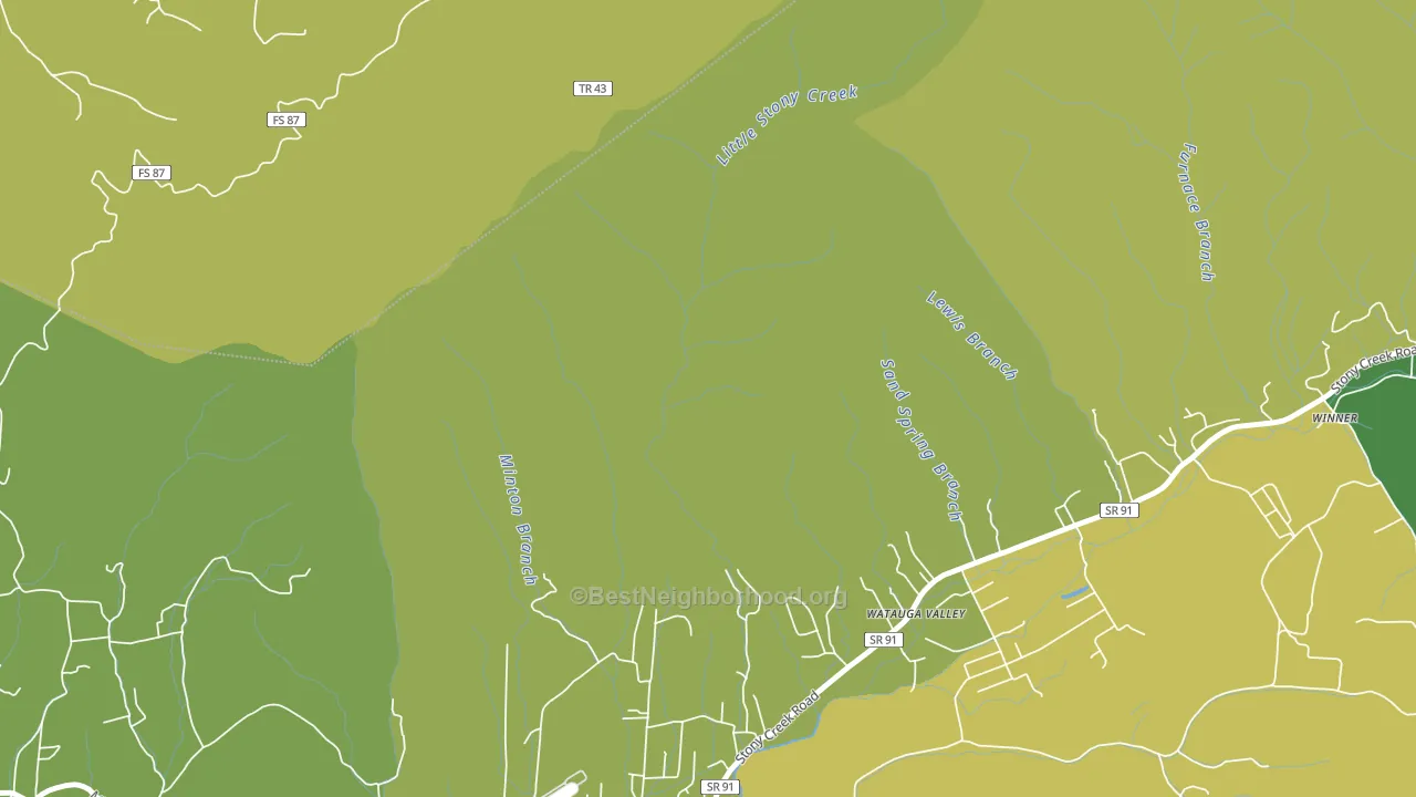 Hunter, TN block-group voter-turnout map