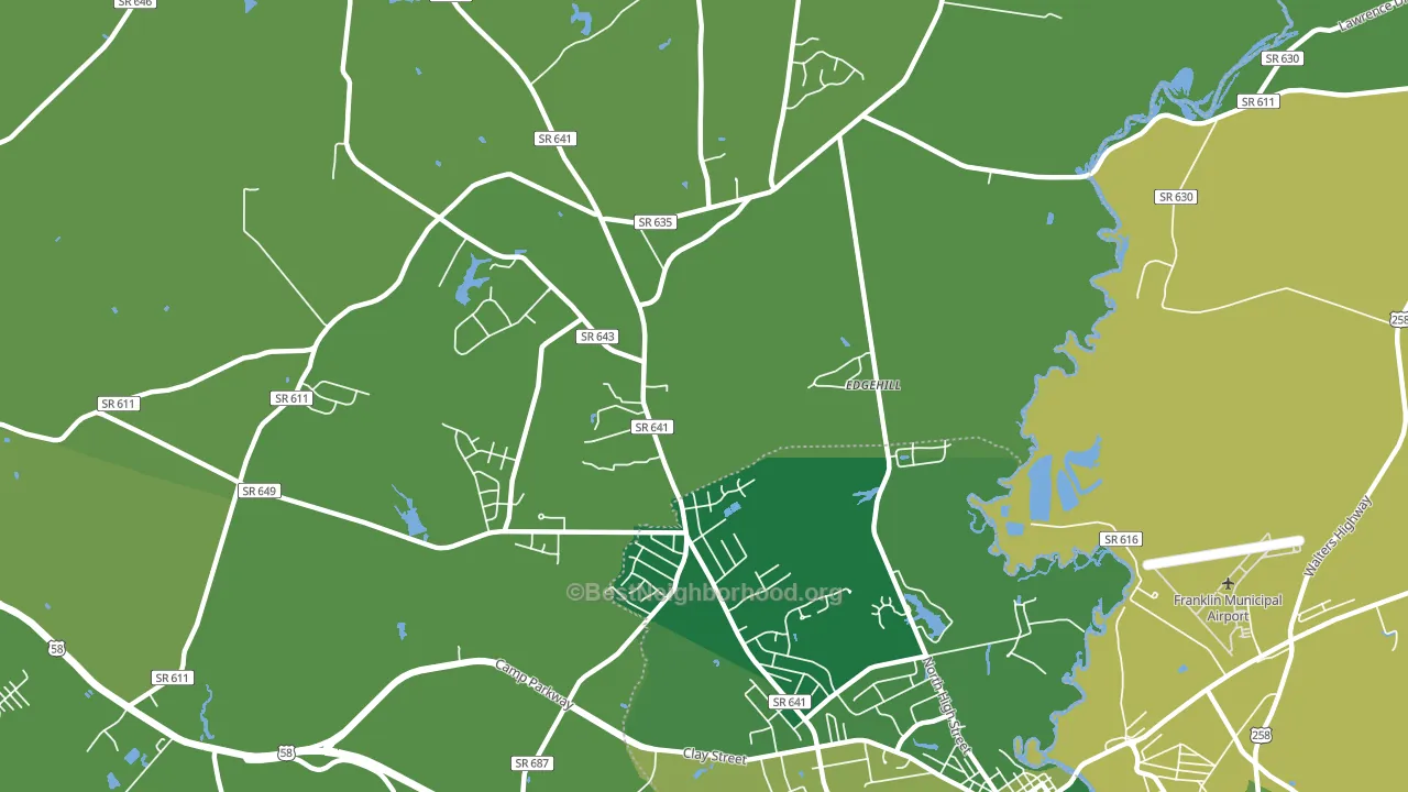 Hunterdale, VA block-group voter-turnout map