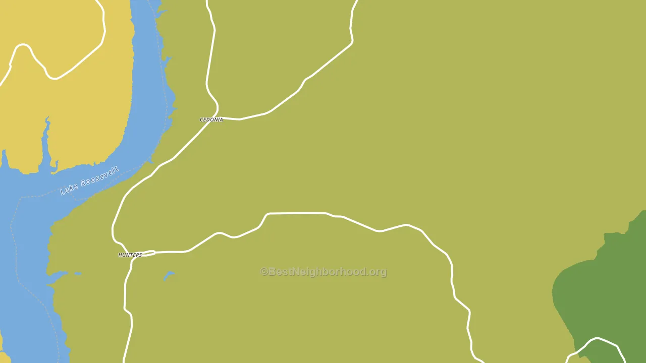 Hunters, WA block-group voter-turnout map