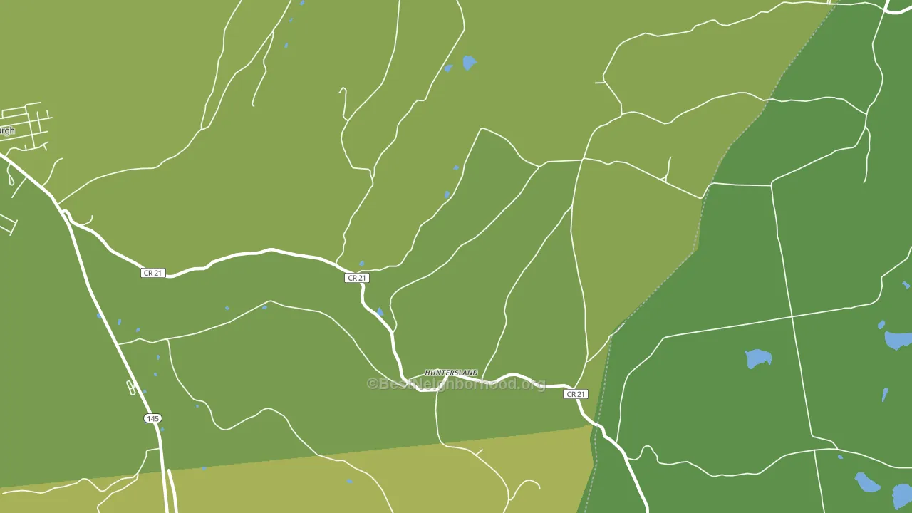 Huntersland, NY block-group voter-turnout map