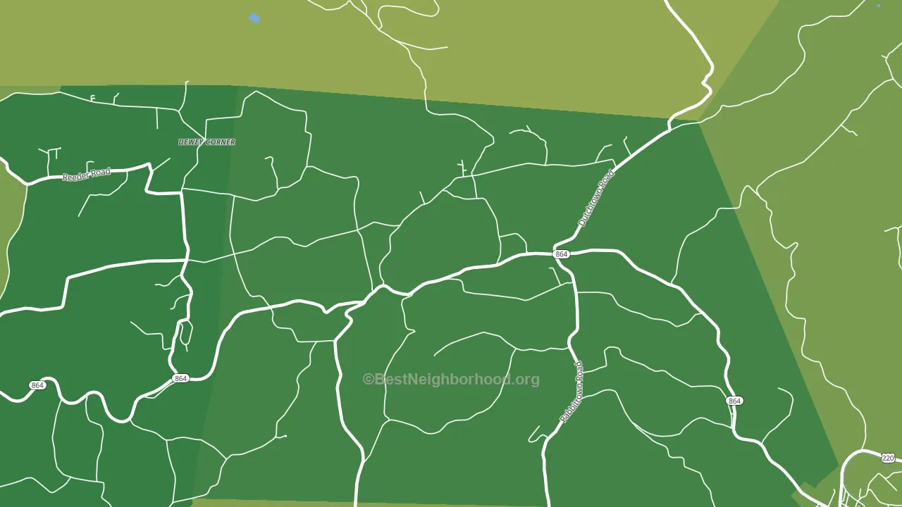 Huntersville, PA block-group voter-turnout map