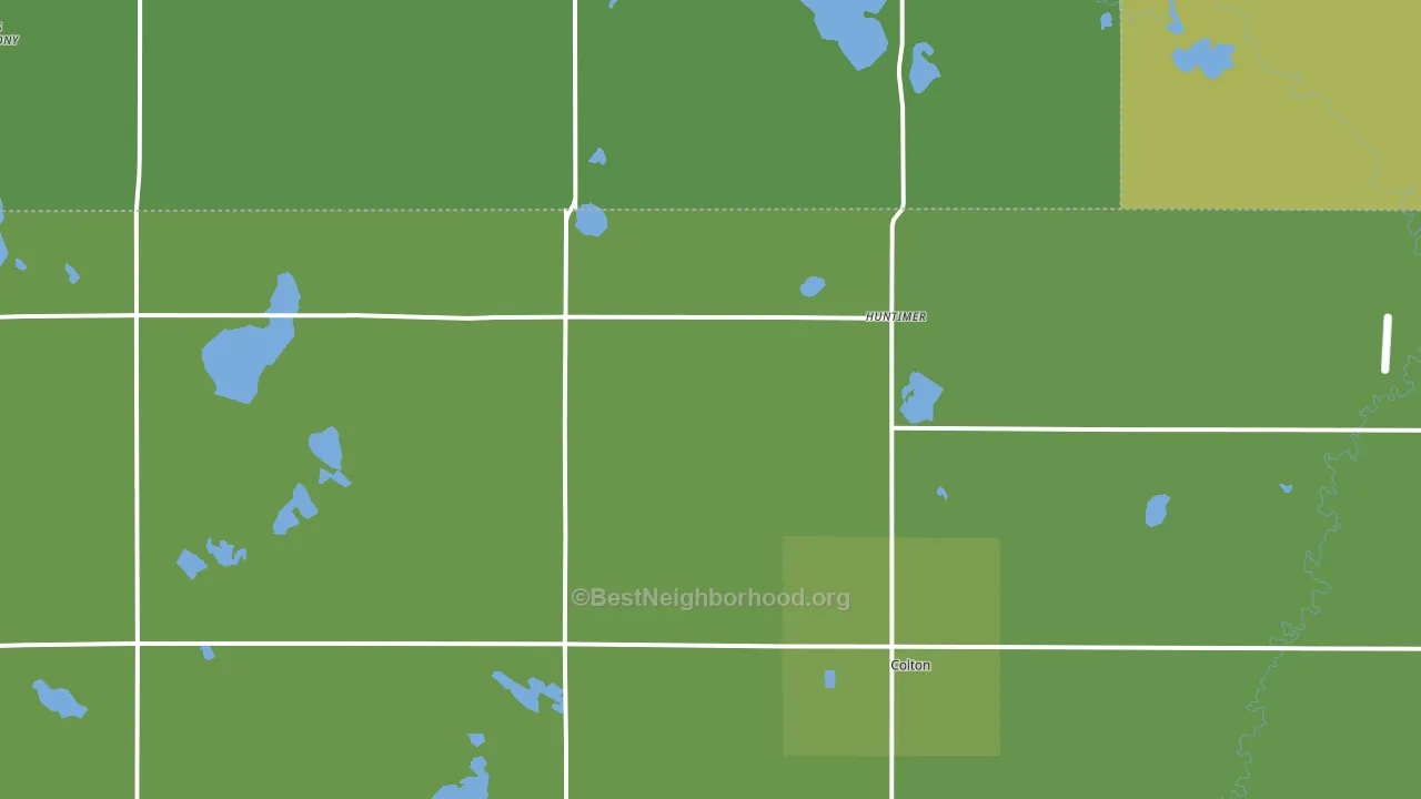 Huntimer, SD block-group voter-turnout map