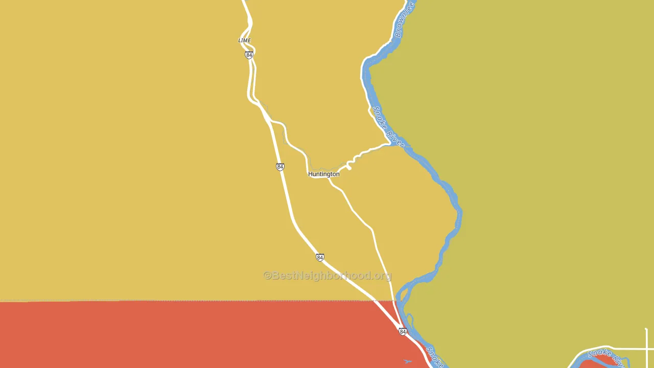 Huntington, OR block-group voter-turnout map