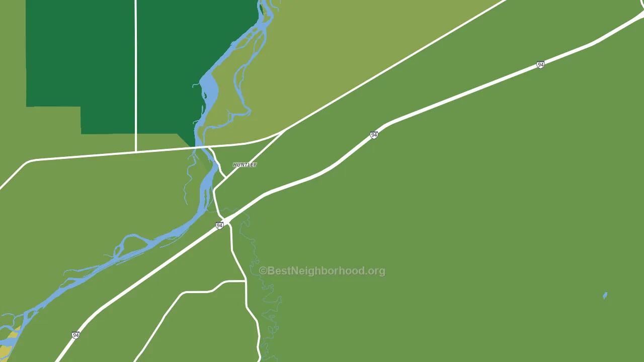 Huntley, MT block-group voter-turnout map