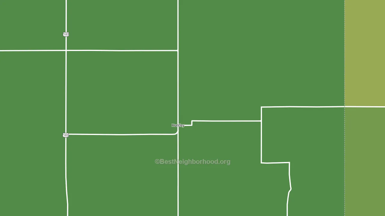Huntley, NE block-group voter-turnout map