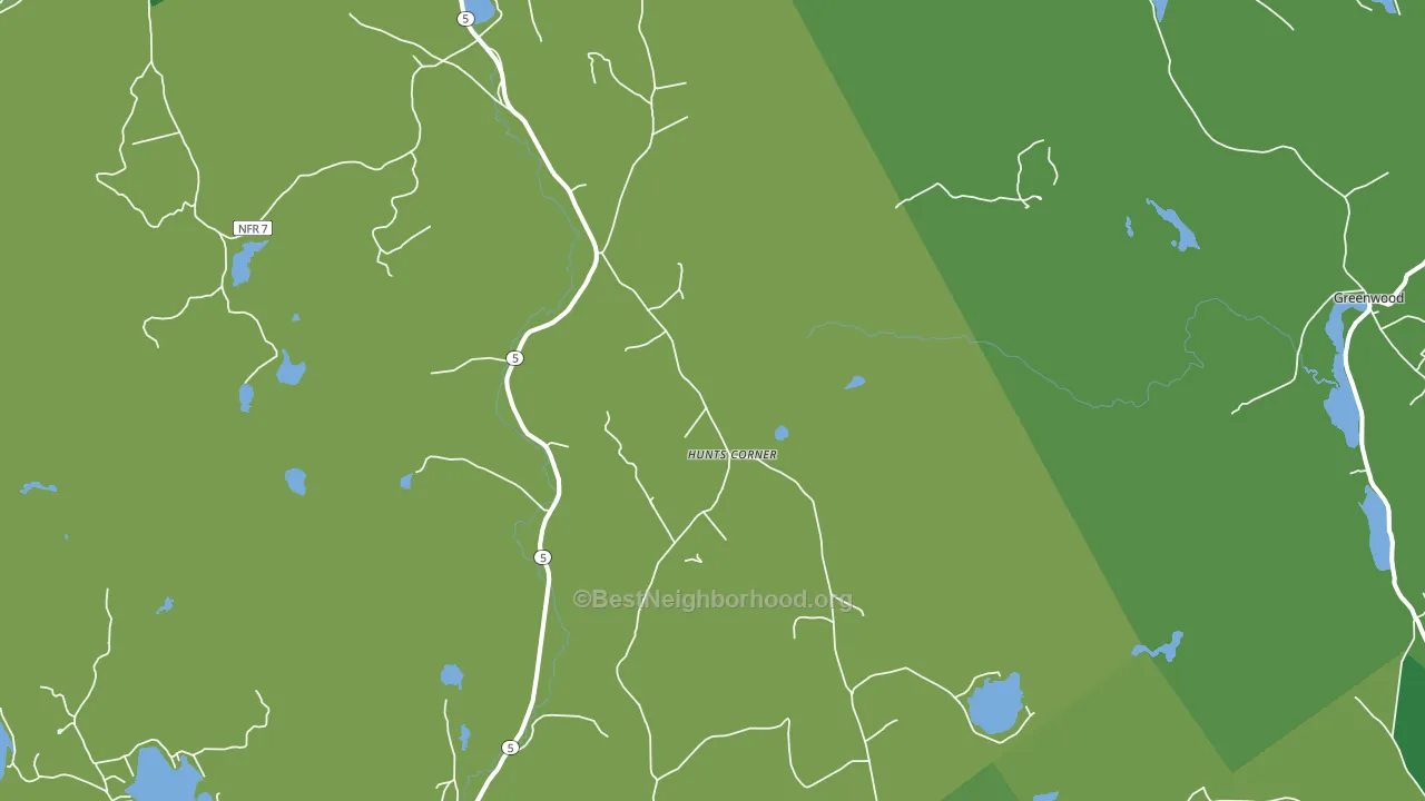 Hunts Corner, ME block-group voter-turnout map