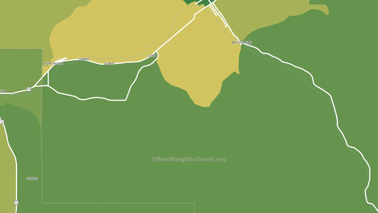 Huntsville, WA block-group voter-turnout map
