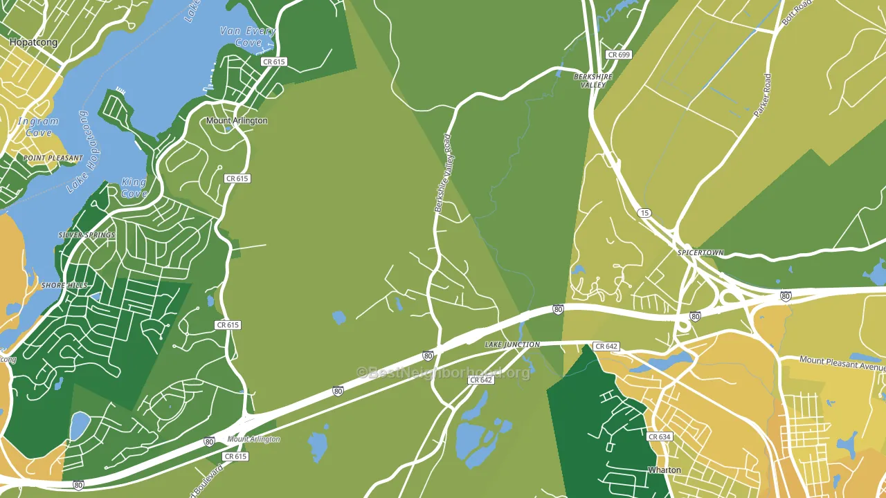 Hurdtown, NJ block-group voter-turnout map
