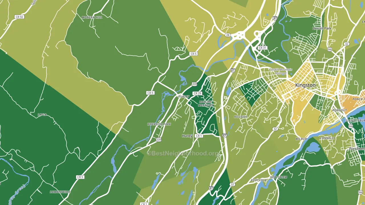 Hurley, NY block-group voter-turnout map