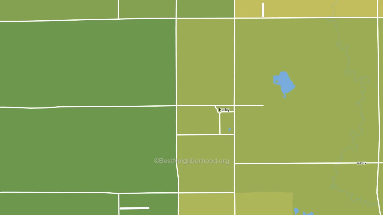 Hurley, SD block-group voter-turnout map