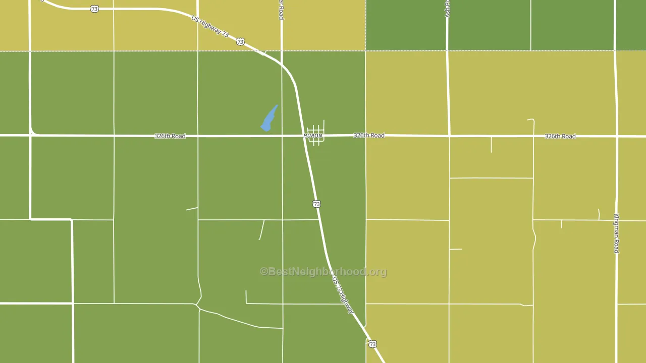 Huron, KS block-group voter-turnout map