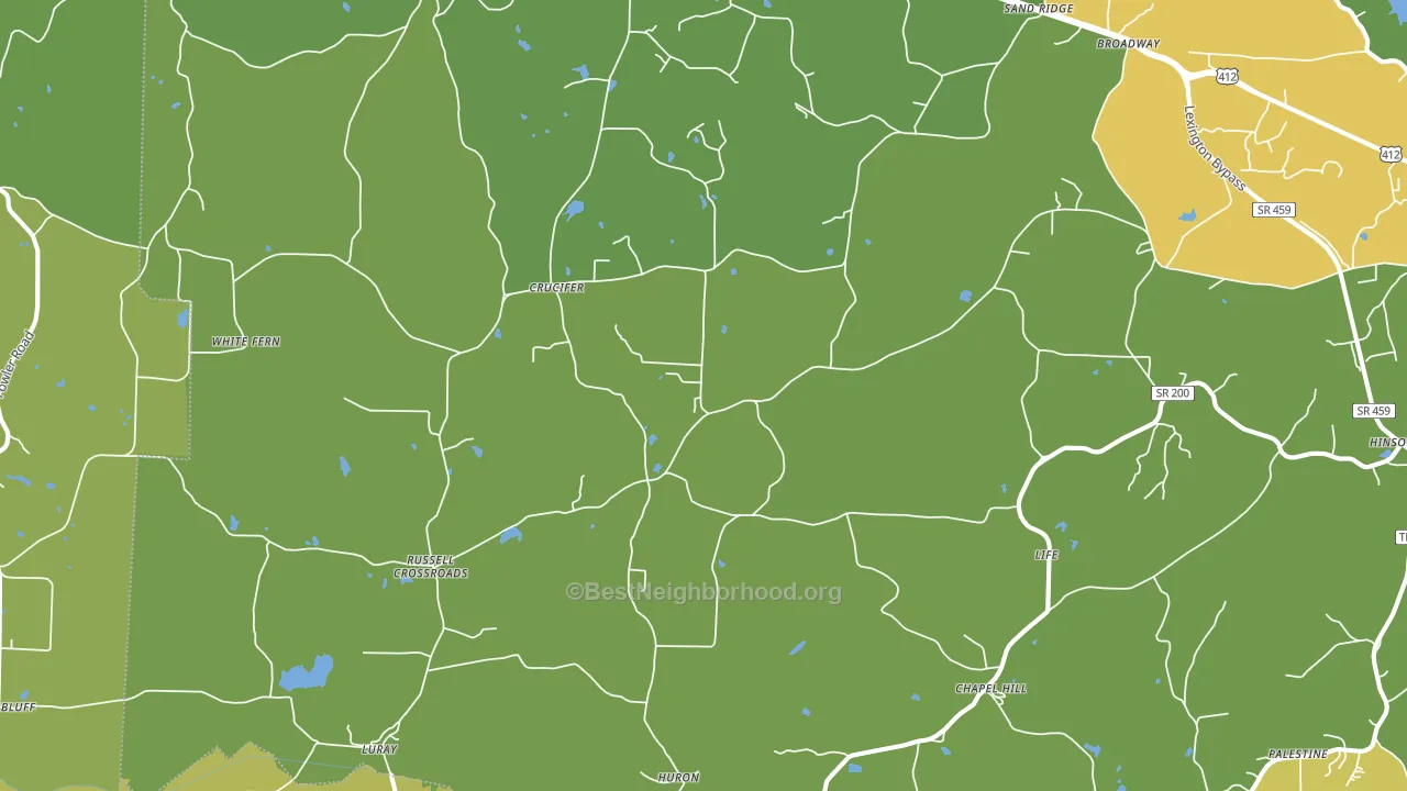Huron, TN block-group voter-turnout map