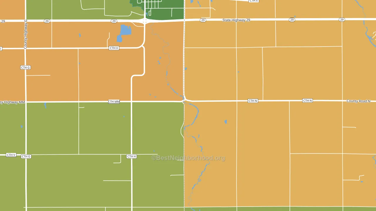 Huron, WI block-group voter-turnout map