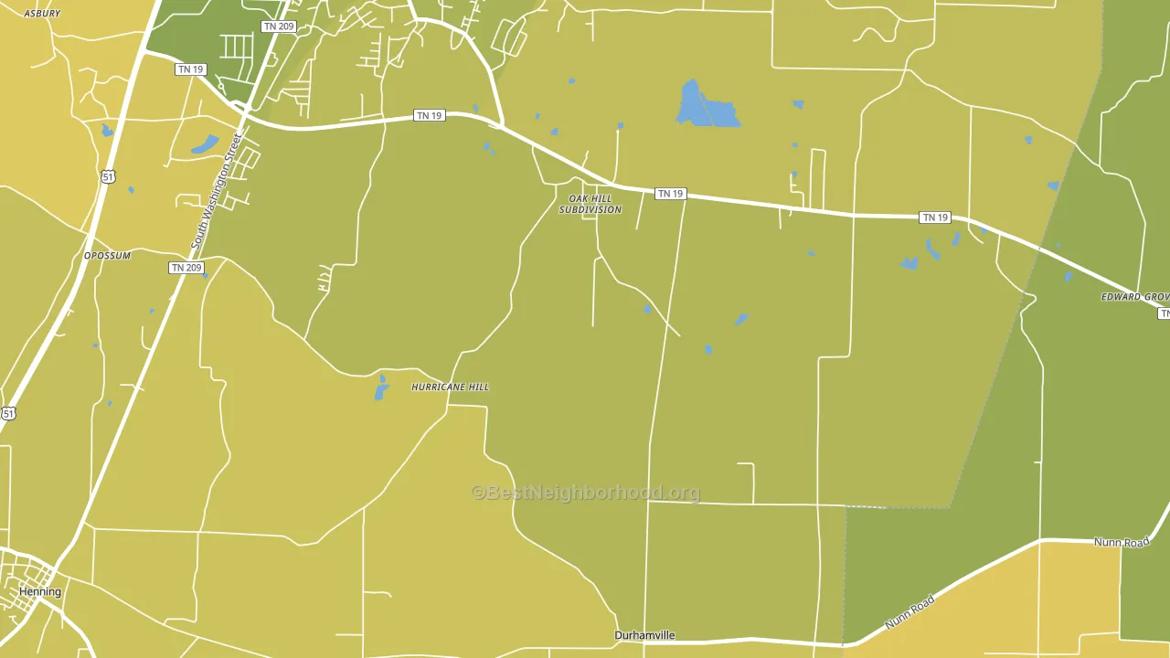 Hurricane Hill, TN block-group voter-turnout map