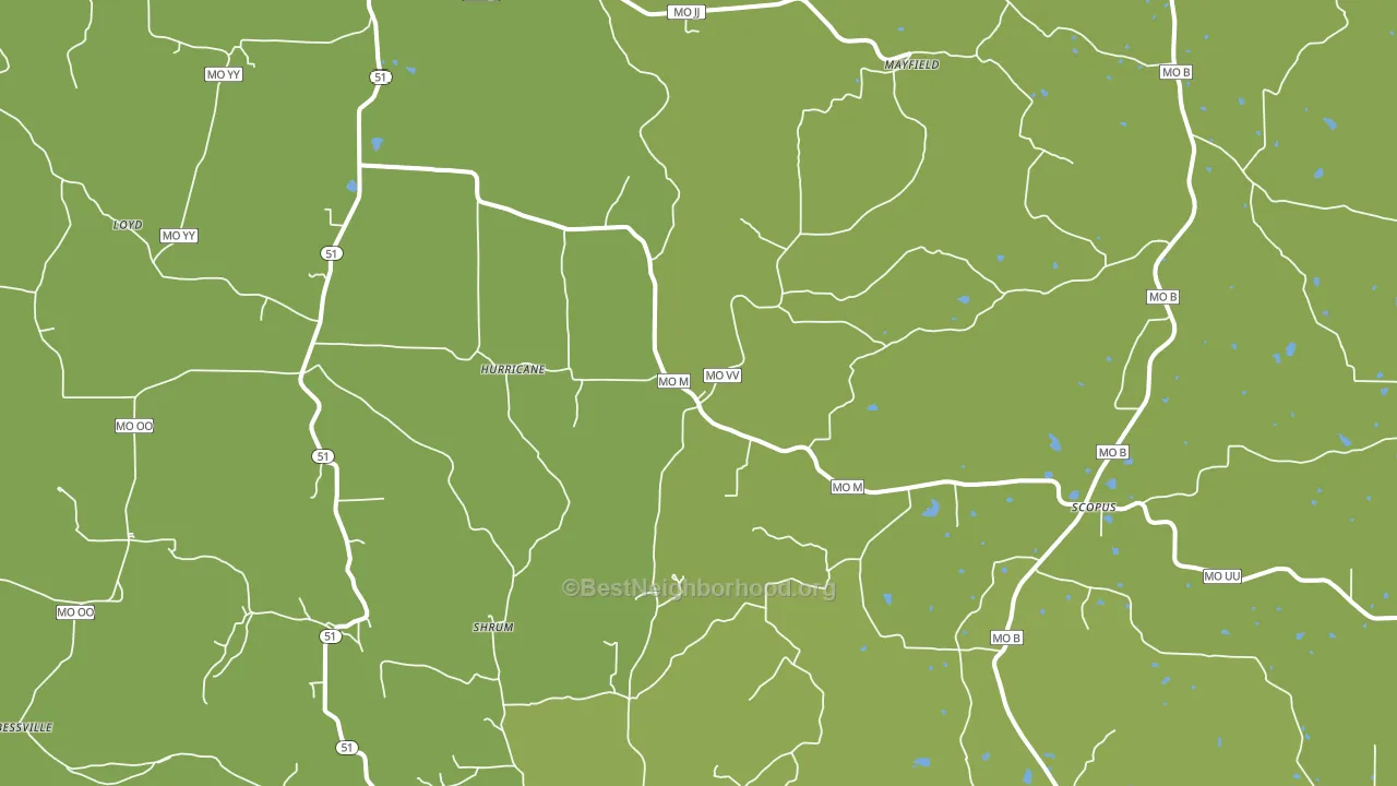Hurricane, MO block-group voter-turnout map