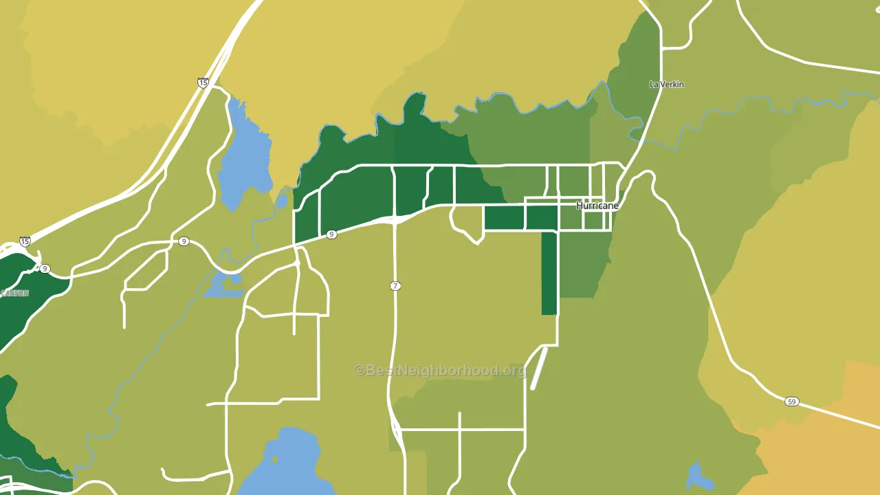 Hurricane, UT block-group voter-turnout map