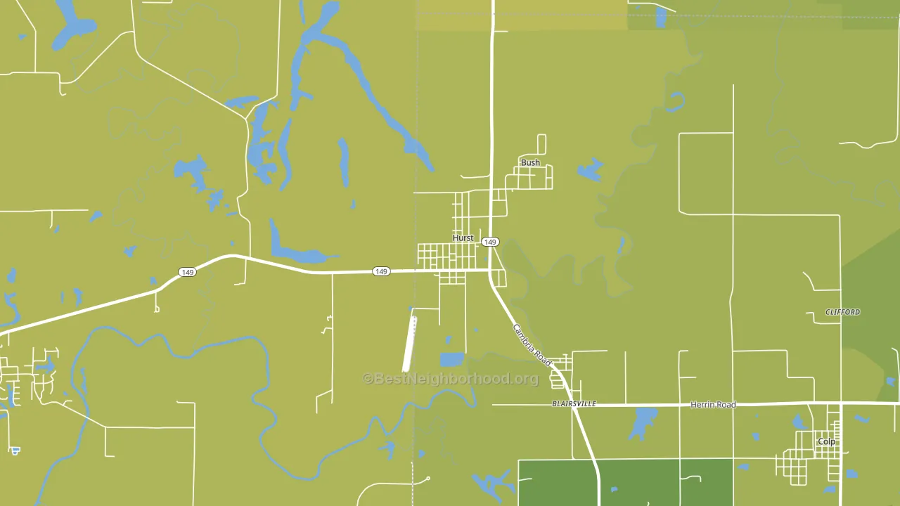 Hurst, IL block-group voter-turnout map