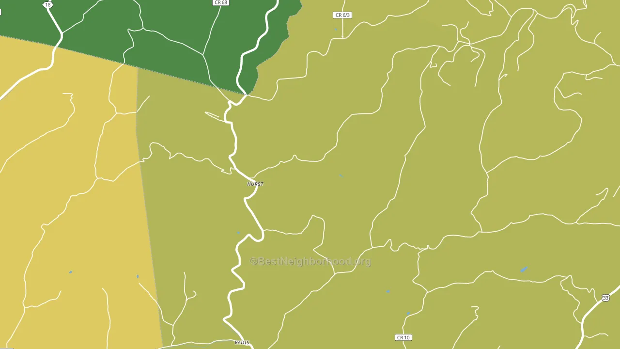 Hurst, WV block-group voter-turnout map