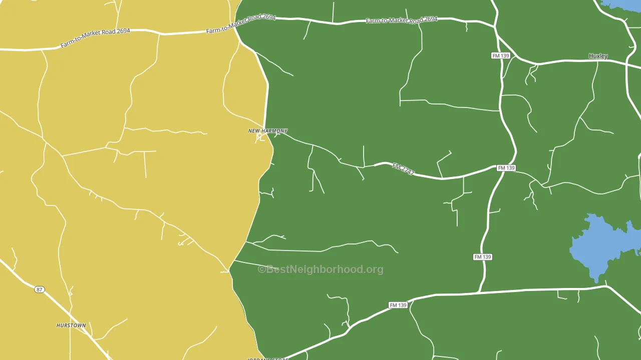Hurstown, TX block-group voter-turnout map