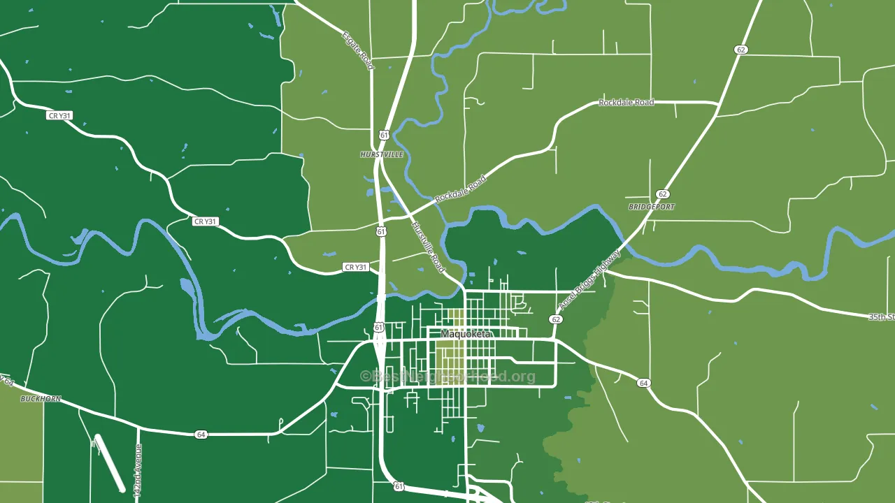 Hurstville, IA block-group voter-turnout map