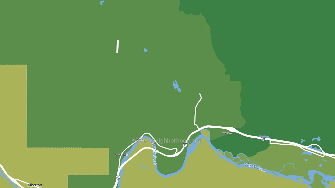 Huson, MT block-group voter-turnout map