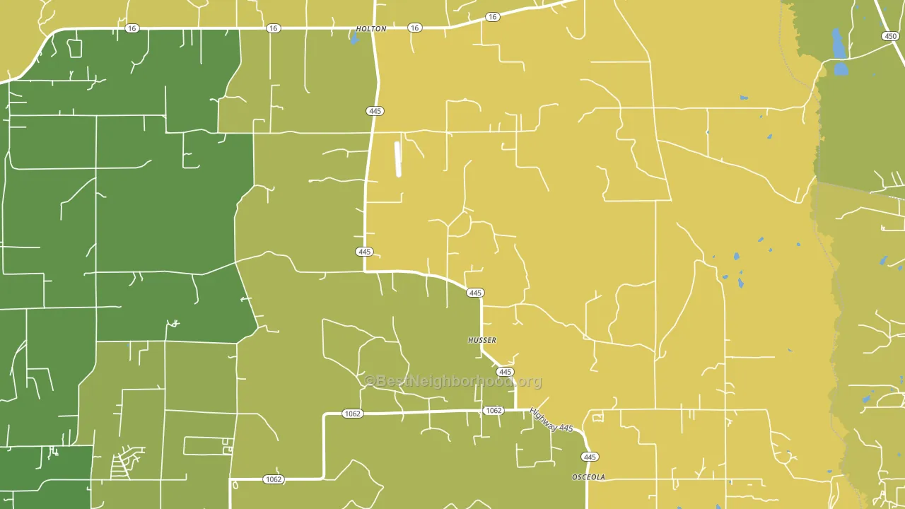 Husser, LA block-group voter-turnout map