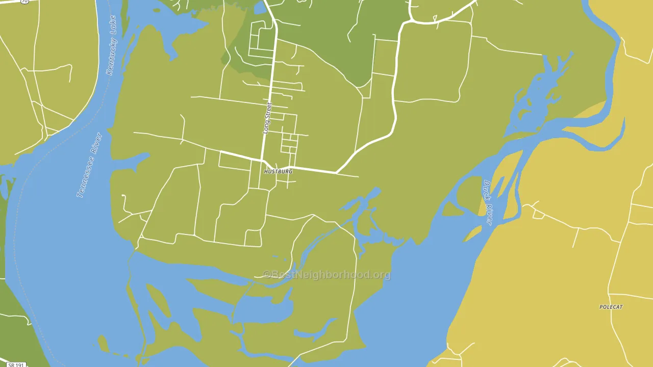 Hustburg, TN block-group voter-turnout map