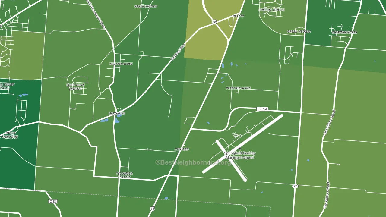 Hustead, OH block-group voter-turnout map