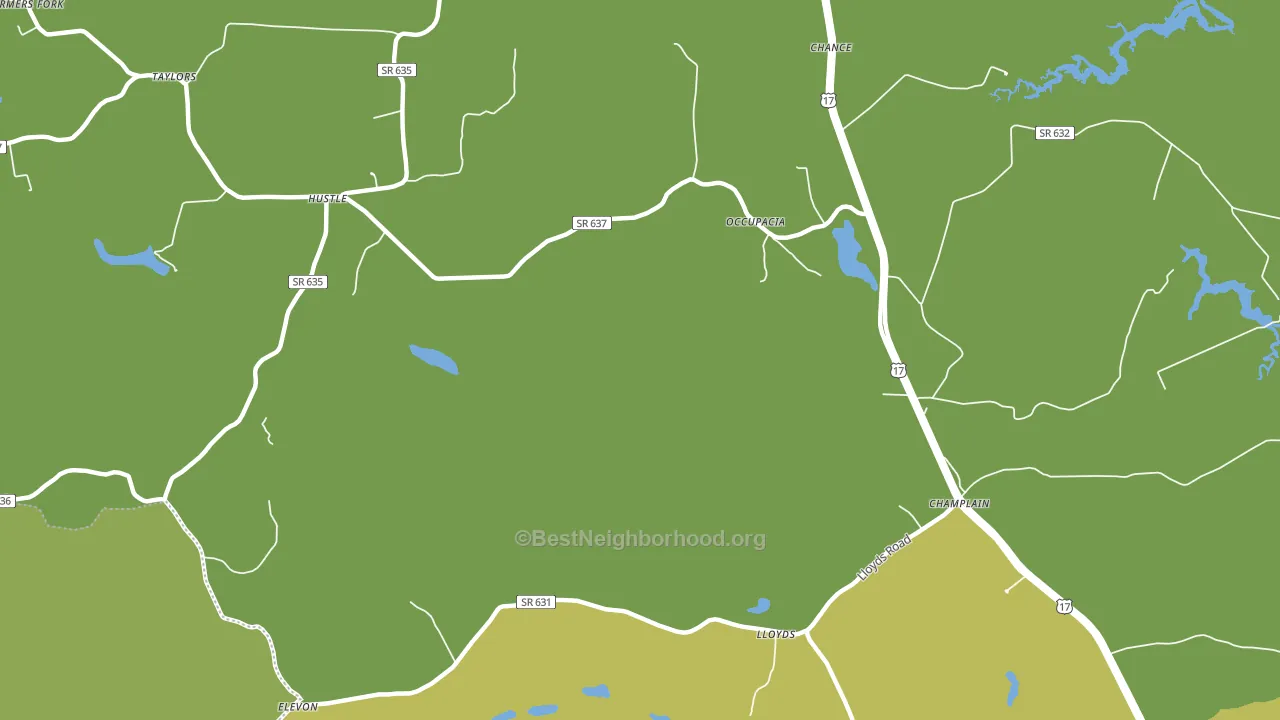 Hustle, VA block-group voter-turnout map