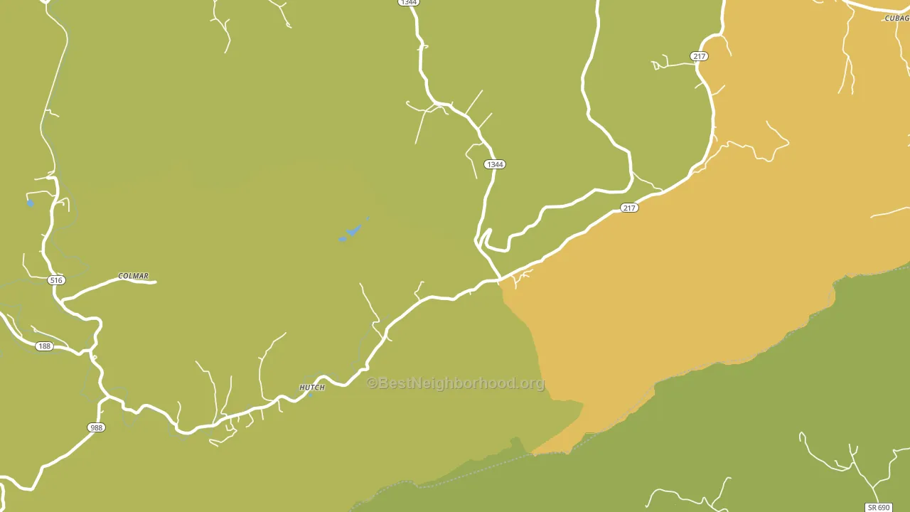Hutch, KY block-group voter-turnout map
