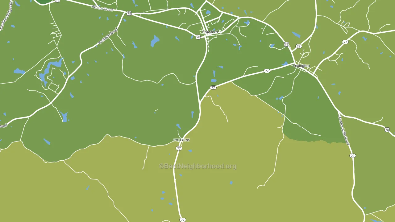 Hutchins, GA block-group voter-turnout map