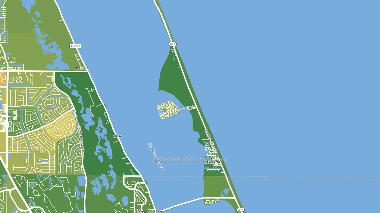 Hutchinson Island South, FL block-group voter-turnout map