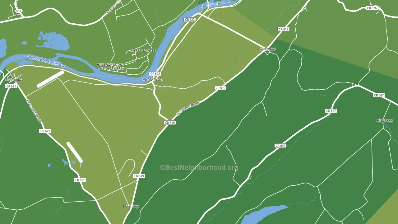 Hutchinson, NJ block-group voter-turnout map