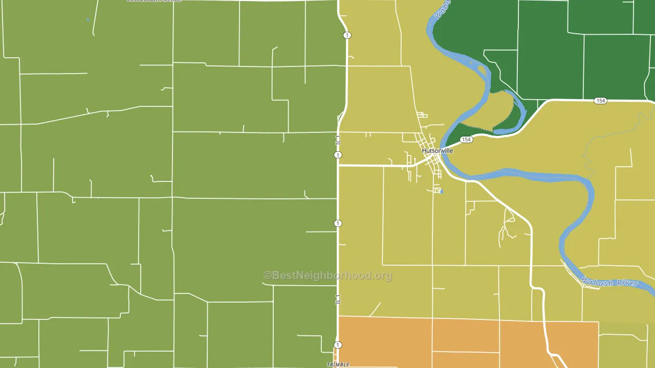 Hutsonville, IL block-group voter-turnout map