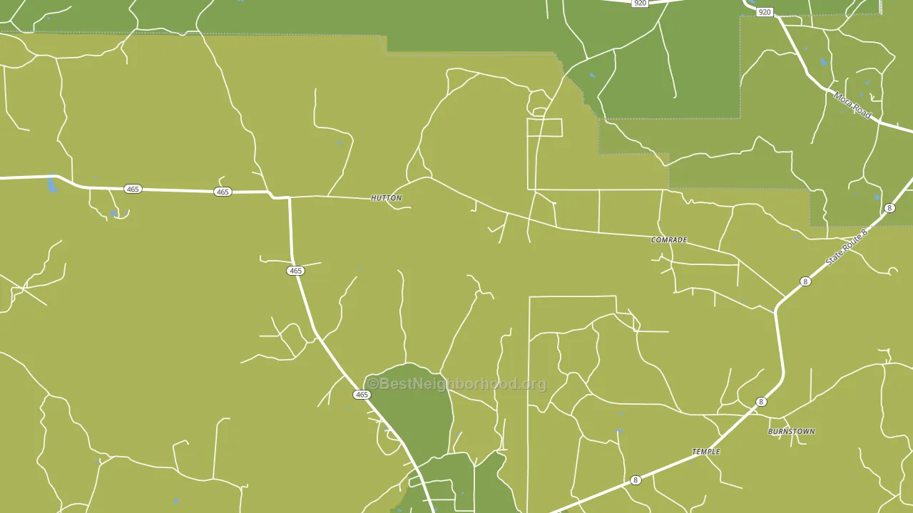 Hutton, LA block-group voter-turnout map