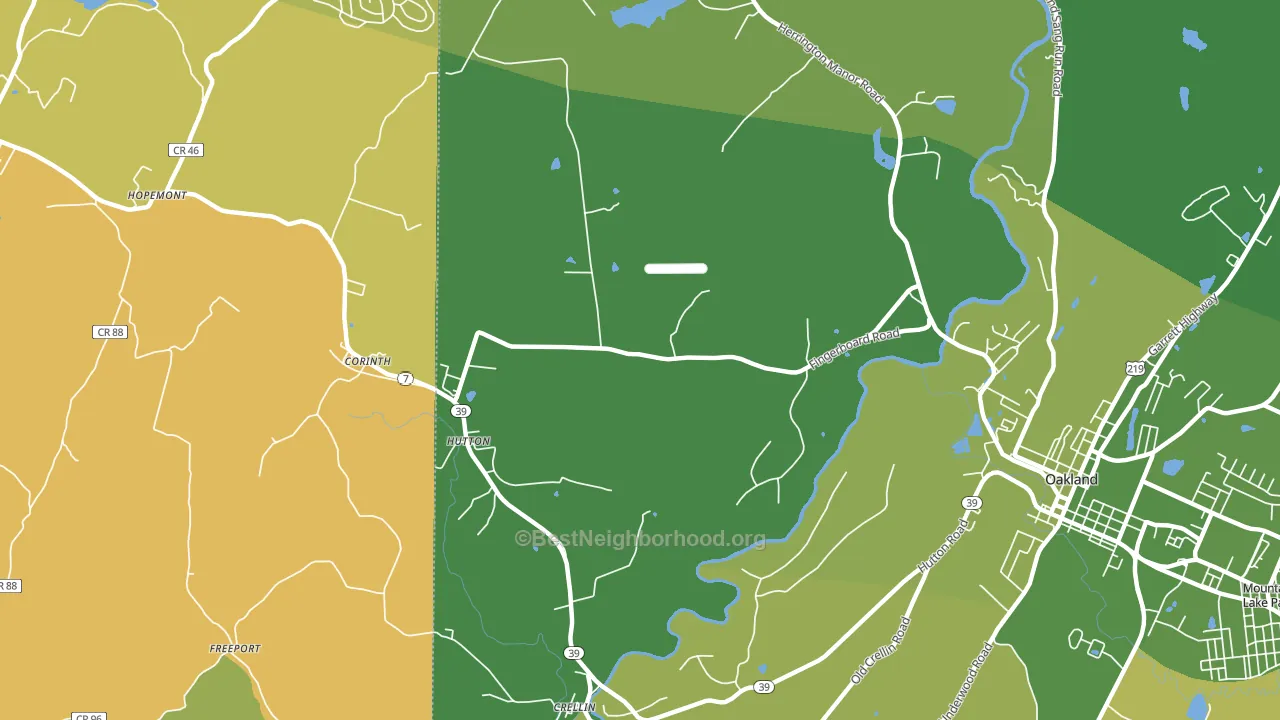 Hutton, MD block-group voter-turnout map
