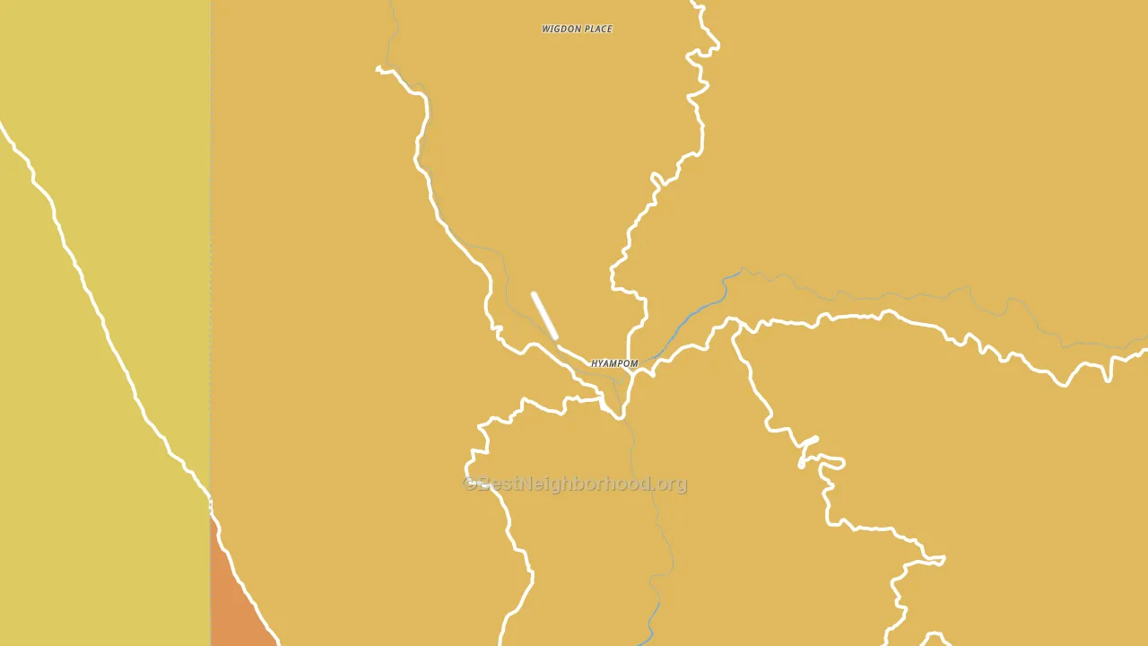Hyampom, CA block-group voter-turnout map