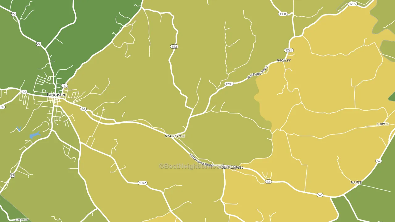Hyattsville, KY block-group voter-turnout map