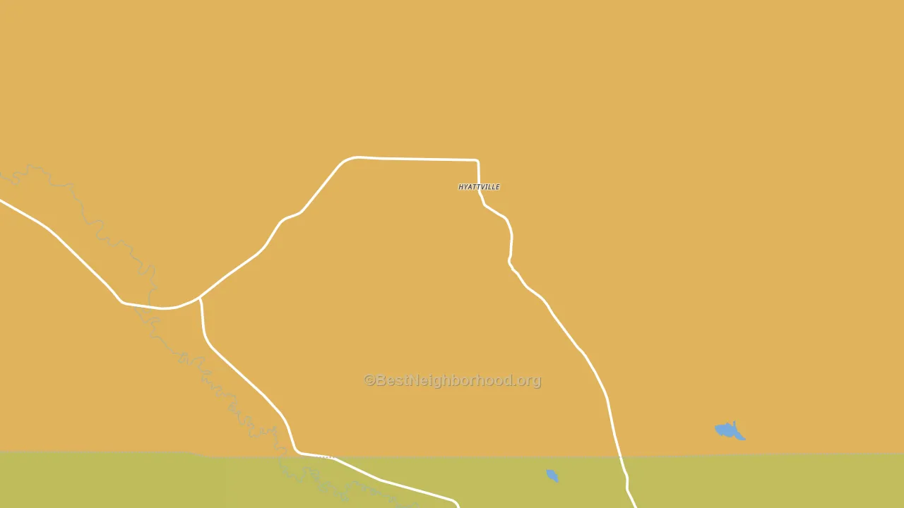 Hyattville, WY block-group voter-turnout map