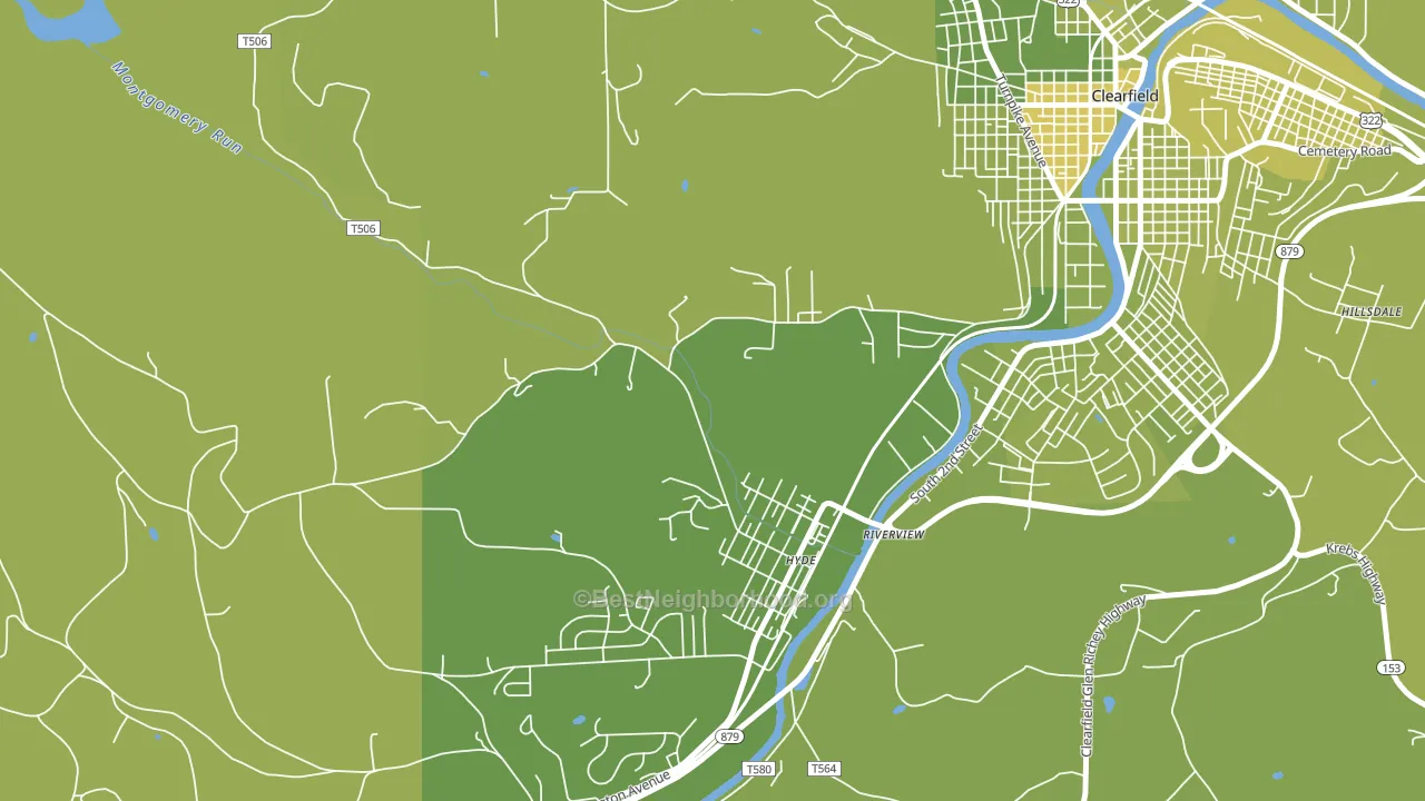 Hyde, PA block-group voter-turnout map