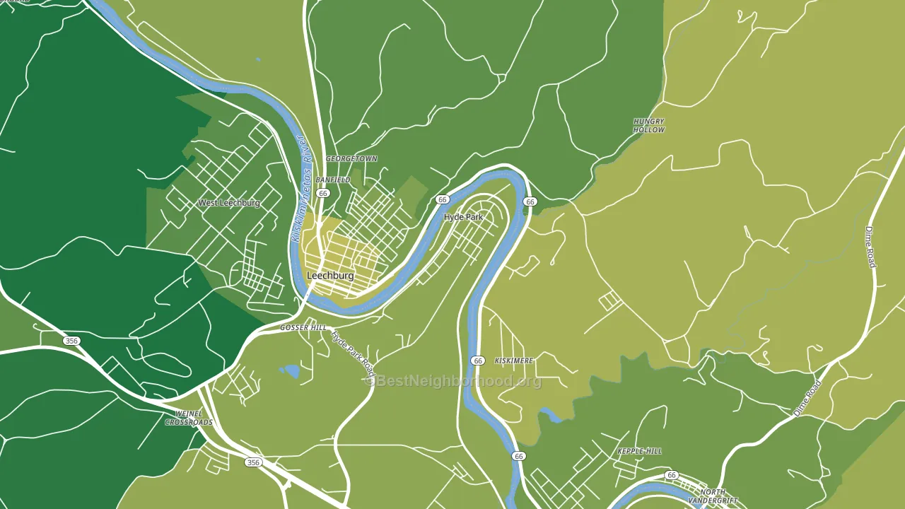 Hyde Park, PA block-group voter-turnout map