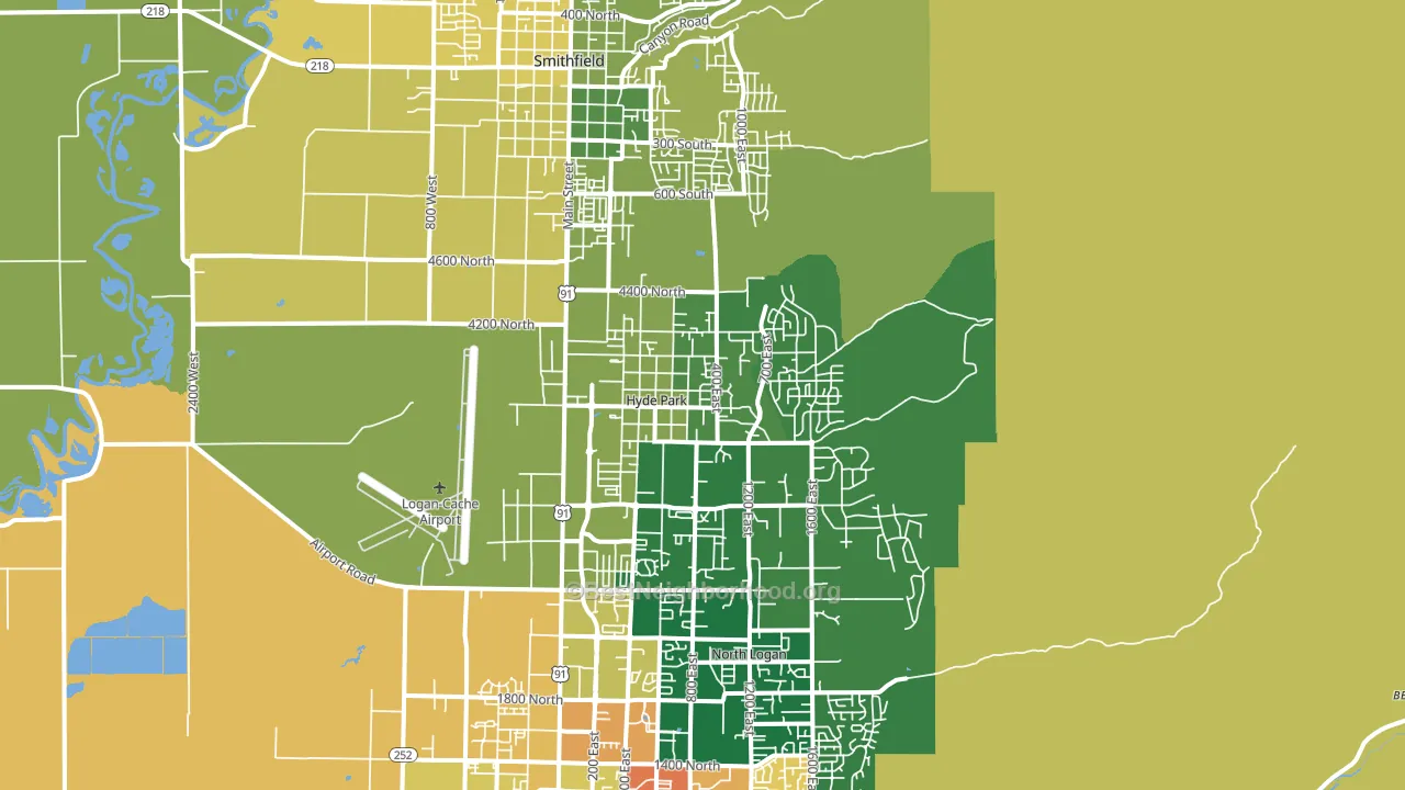 Hyde Park, UT block-group voter-turnout map