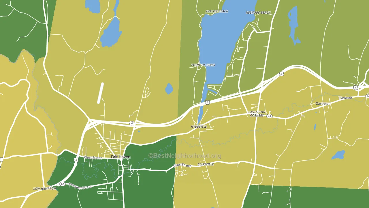 Hydeville, VT block-group voter-turnout map