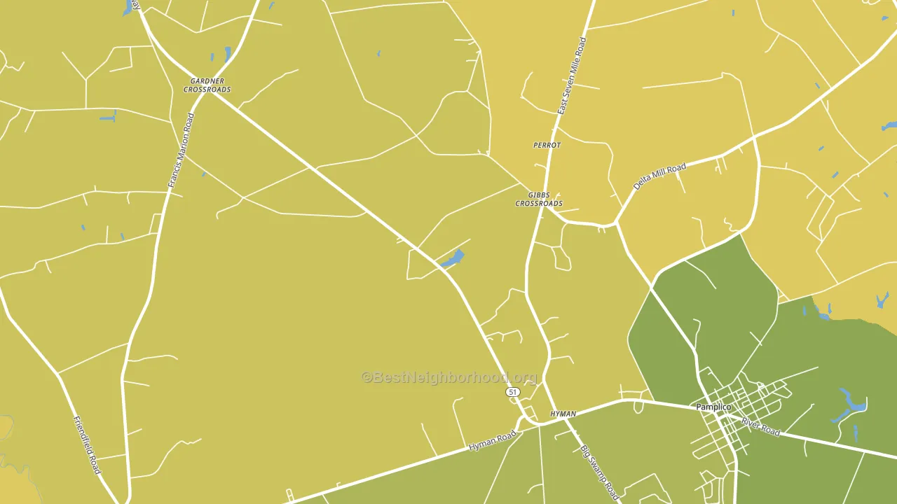 Hyman, SC block-group voter-turnout map
