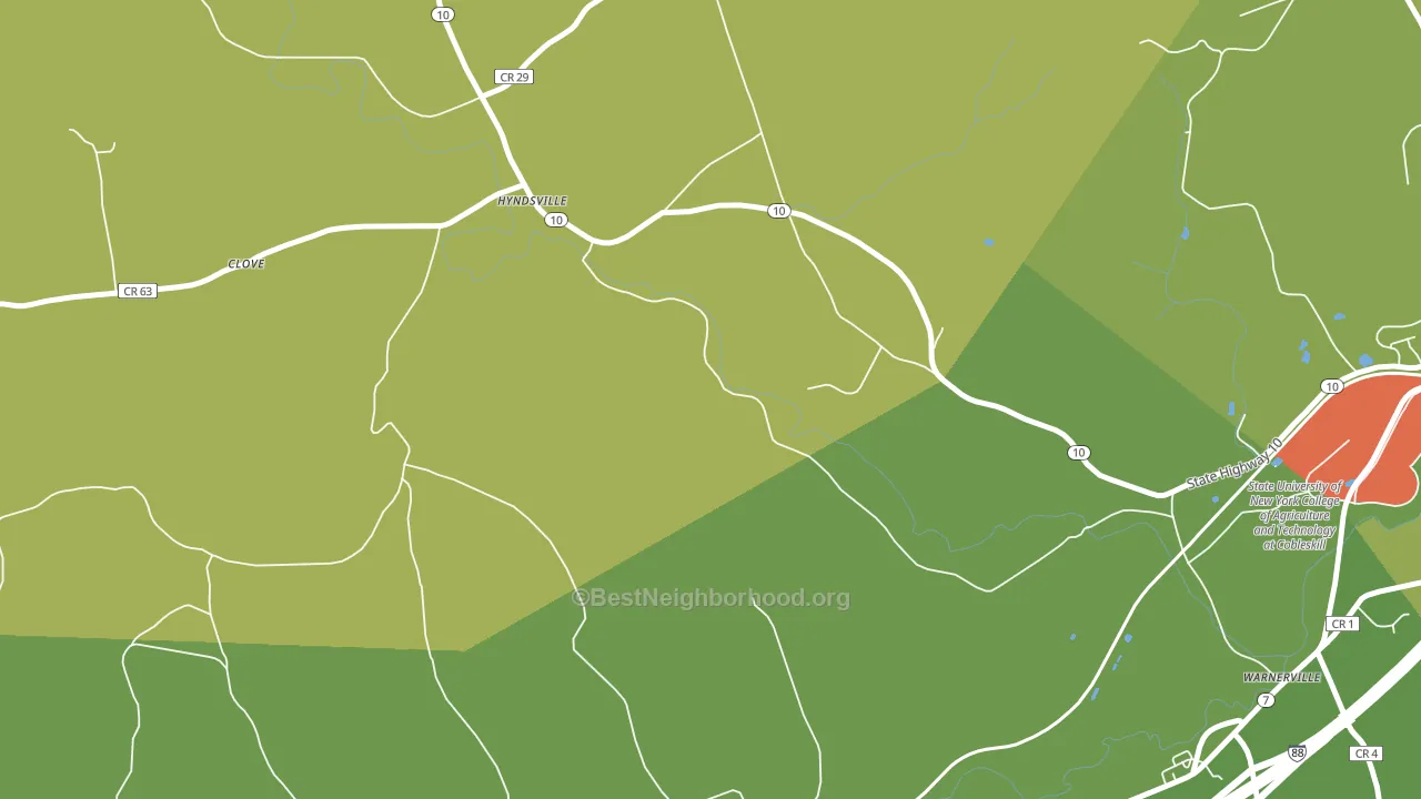 Hyndsville, NY block-group voter-turnout map