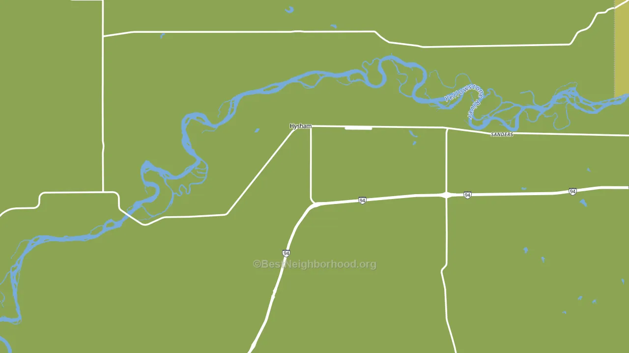 Hysham, MT block-group voter-turnout map