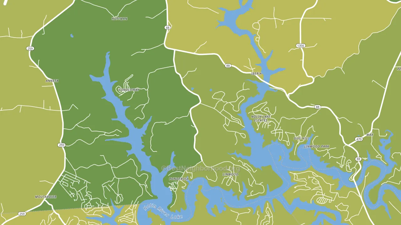 Iberia, KY block-group voter-turnout map