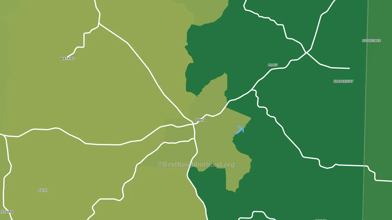 Iberia, MO block-group voter-turnout map